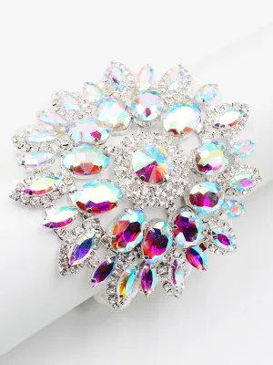 Sparkling Flower Statement Evening Bracelet