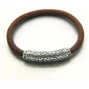 SS BROWN STINGRAY LEATHER BRACELET