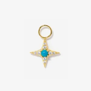 Star Turquoise Earrings Charm