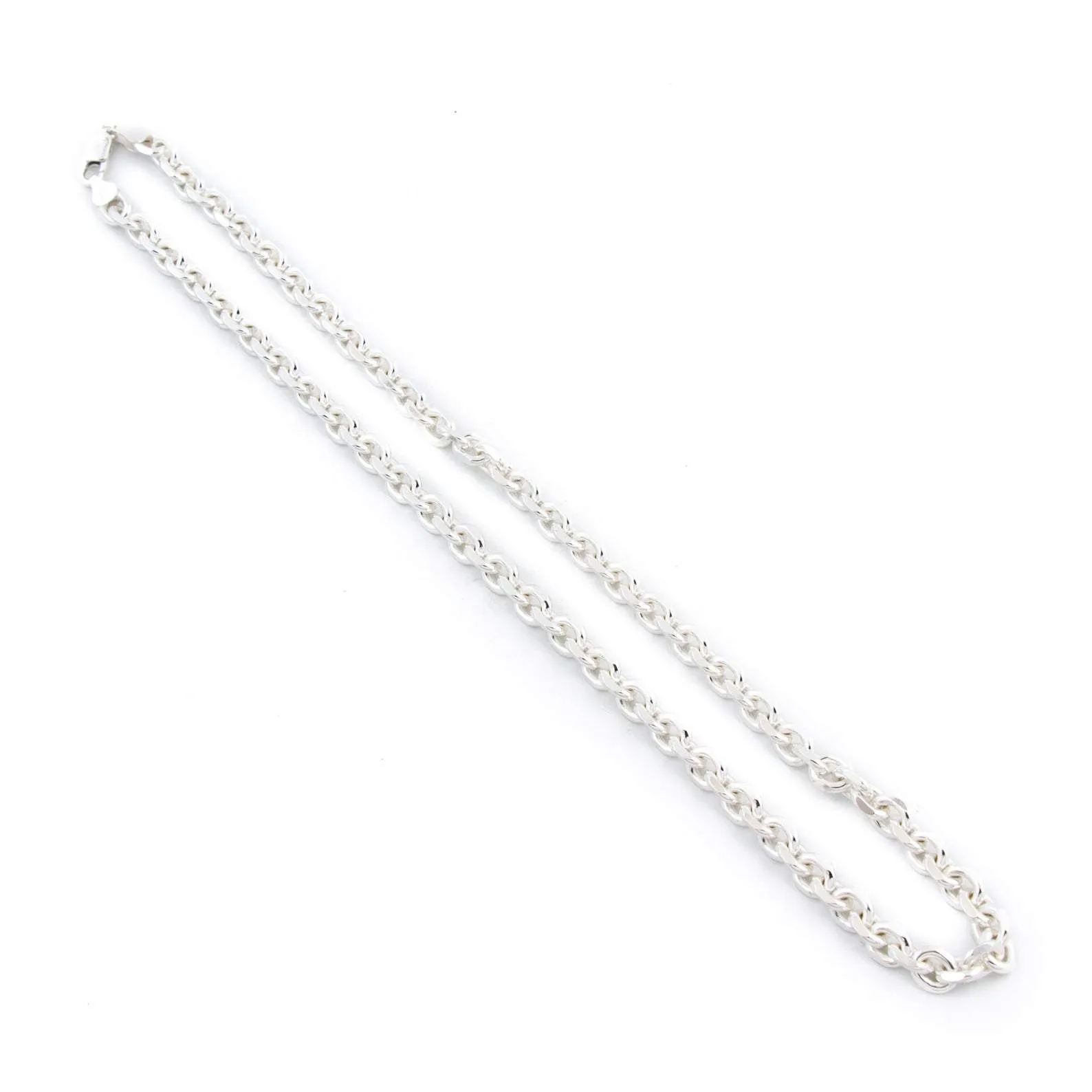 Sterling Silver Square Rolo Chain Necklace