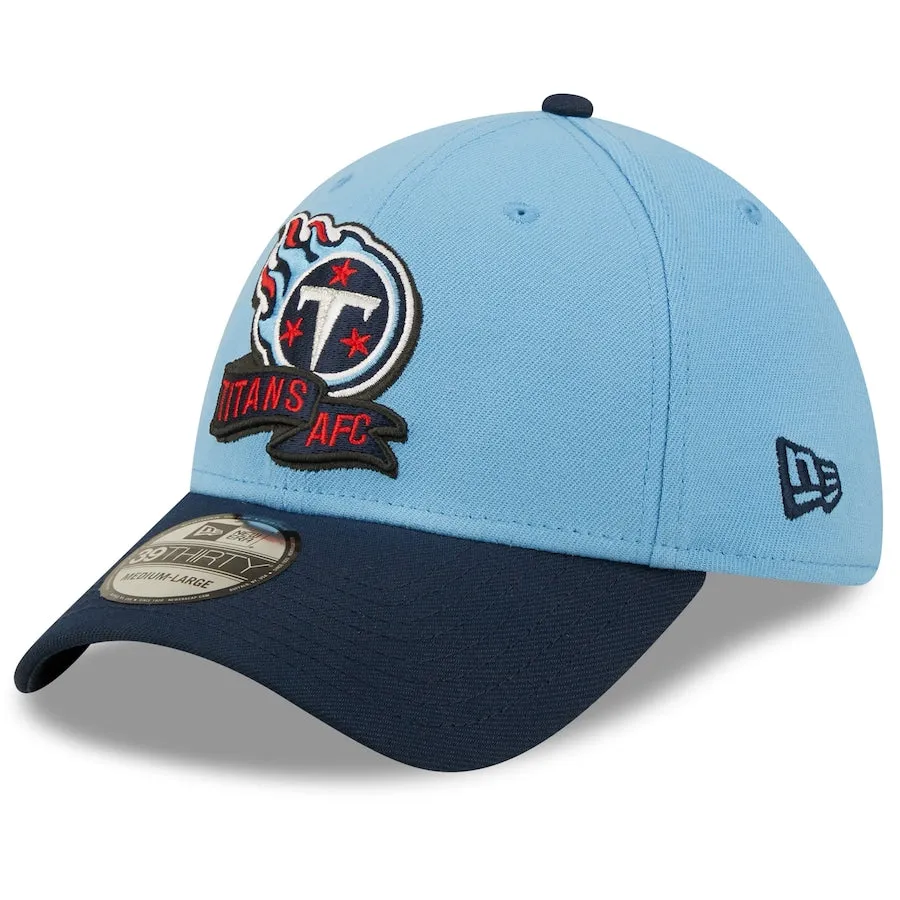 Tennessee Titans Light Blue SEC 2022 Sideline 39THIRTY Flex Hat