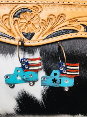 The 4th Of July 🇺🇸Flag Earrings