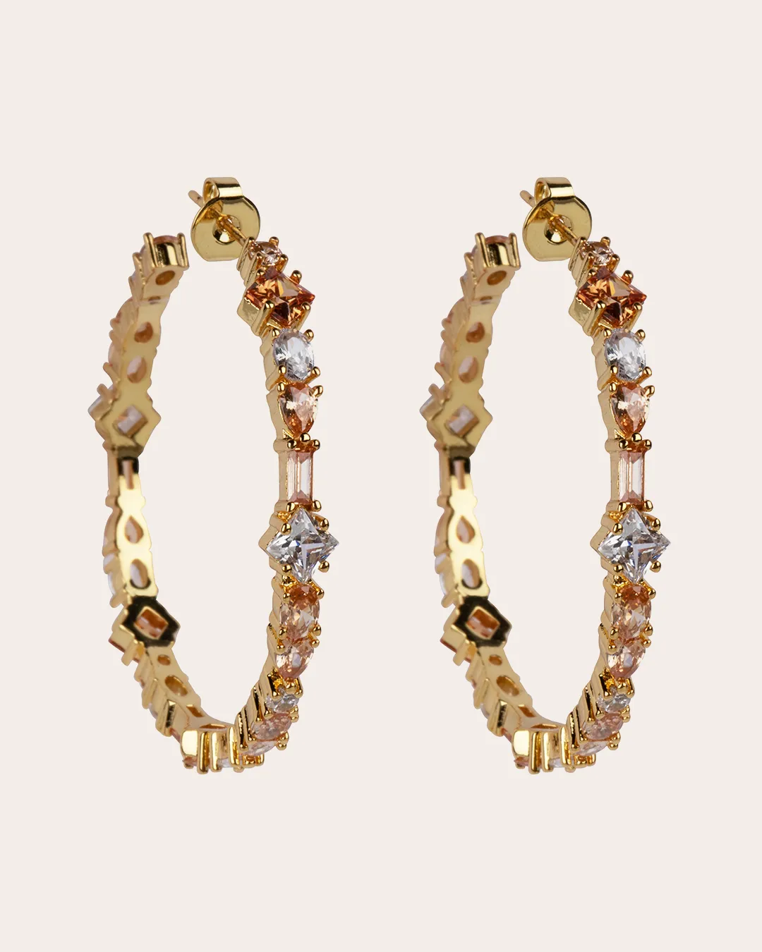 The Adriana champagne earrings