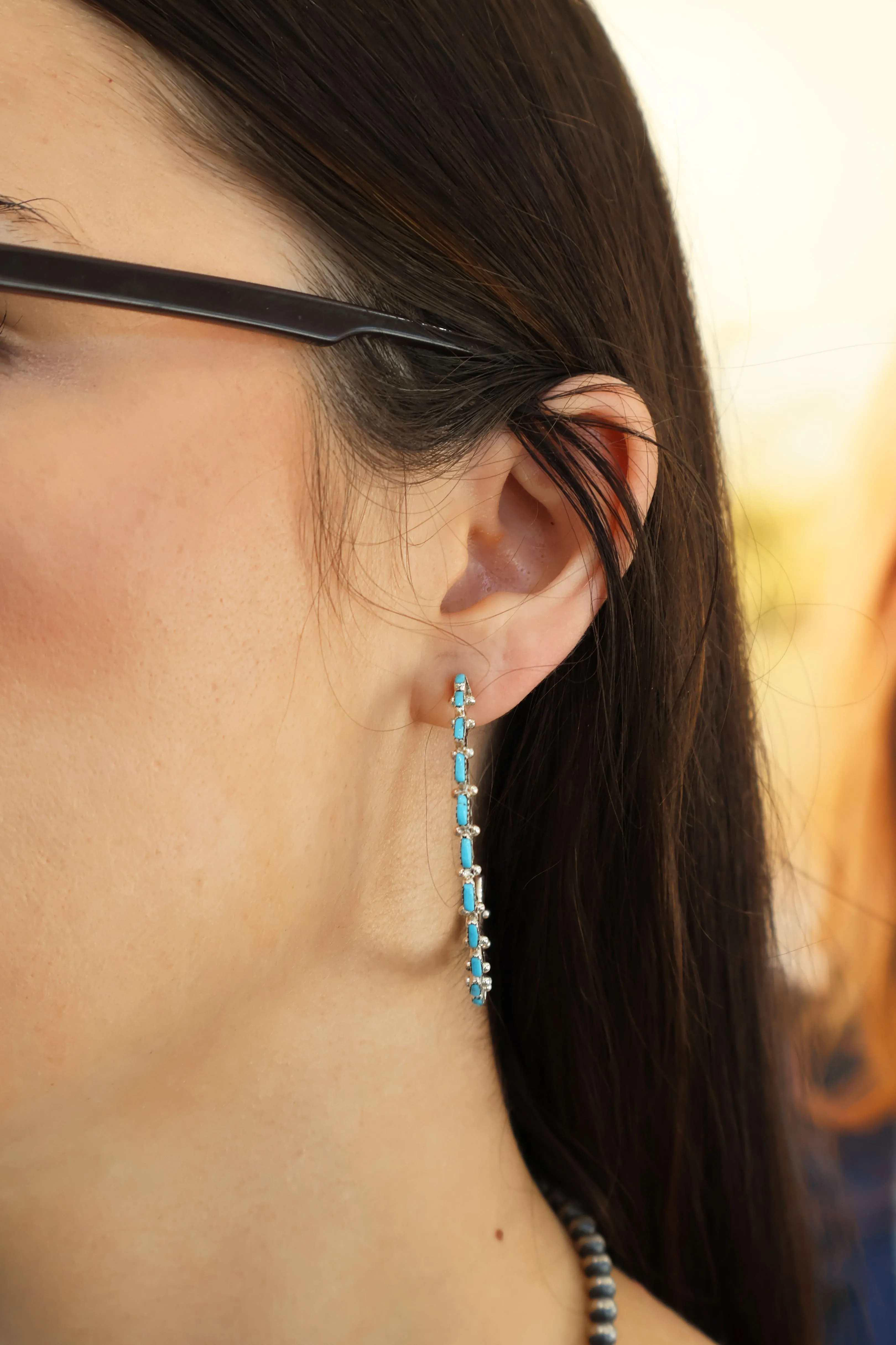 The Original Zuni Hoops - Turquoise : 2"