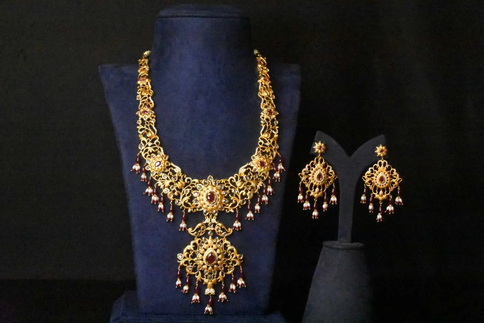 Traditional One Gram Gold Pachi Bridal Haar