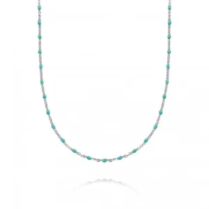 Treasures Turquoise Beaded Necklace BN02_SLV