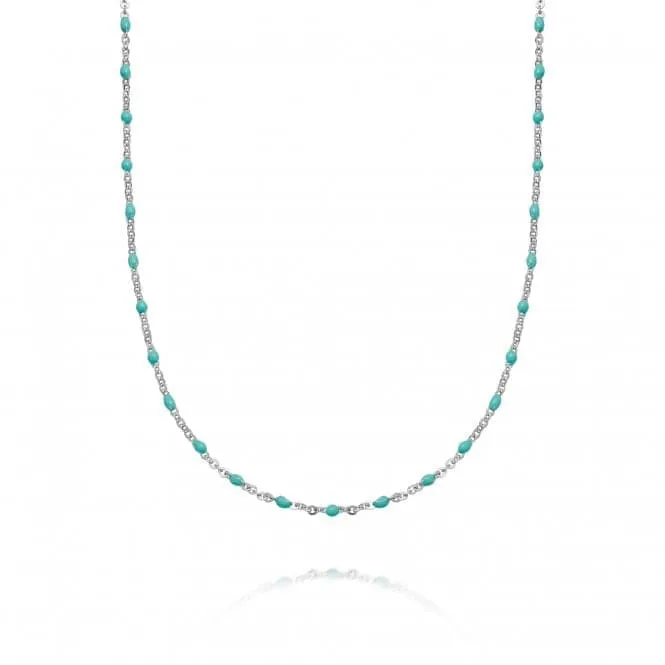 Treasures Turquoise Beaded Necklace BN02_SLV