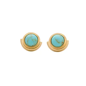 Turquoise Boho Stud Earrings