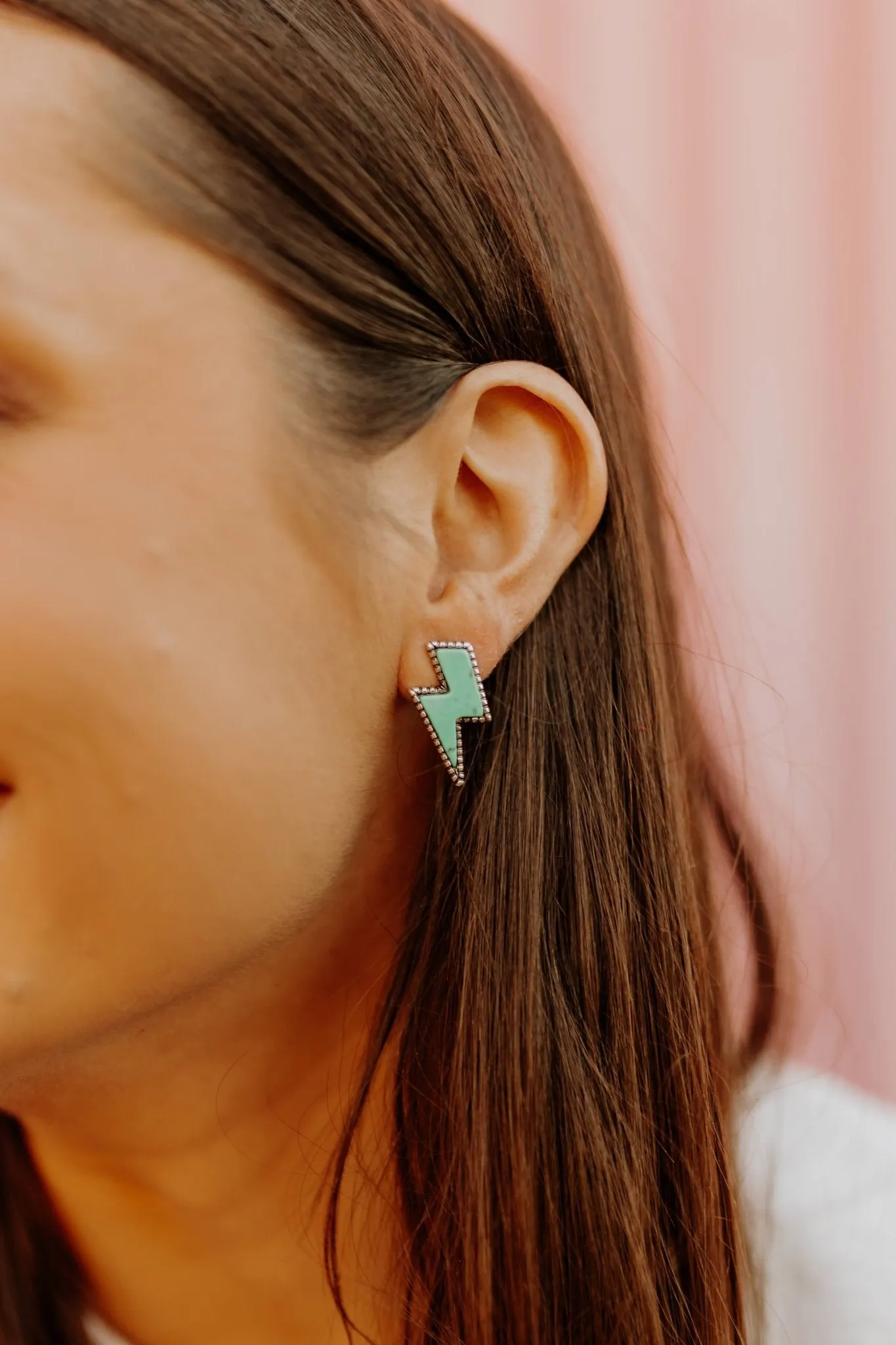 Turquoise Bolt Studs