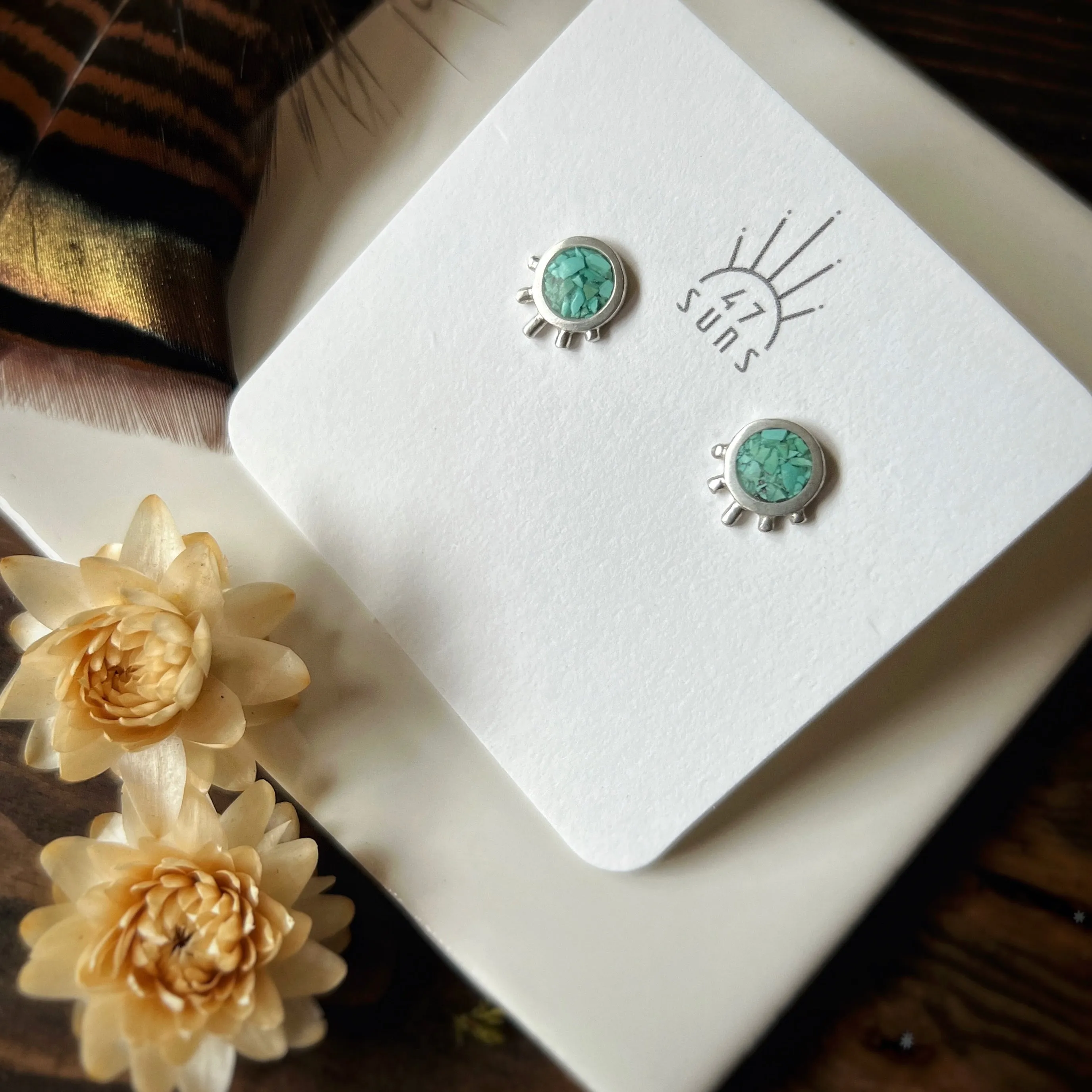 Turquoise Daybreak Studs