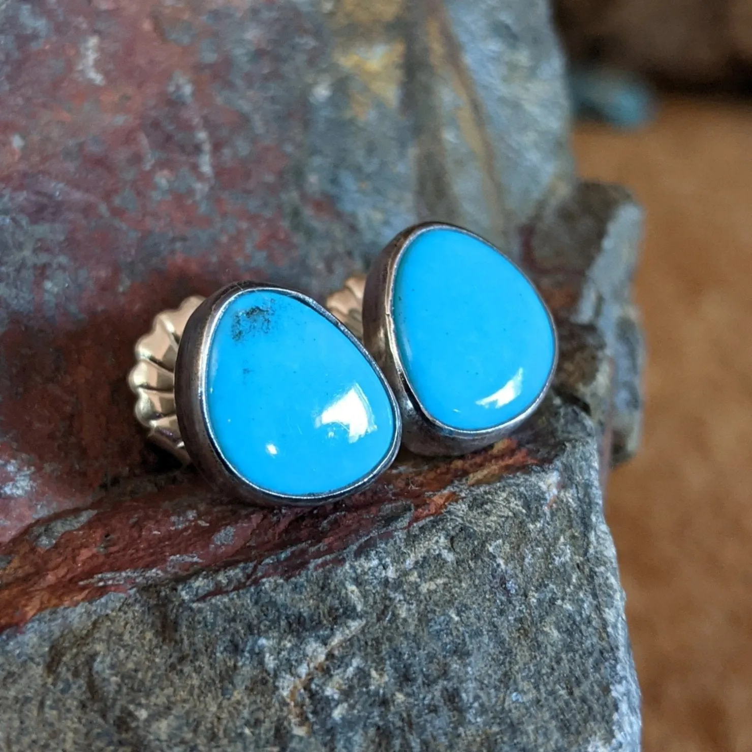 Turquoise Earrings by Leonard Maloney SWSG-ERN-0032