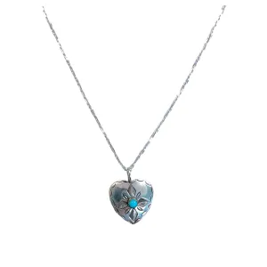 Turquoise Heart Pendant Necklace