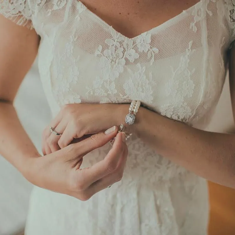 Vintage Inspired Two String Pearl Bracelet