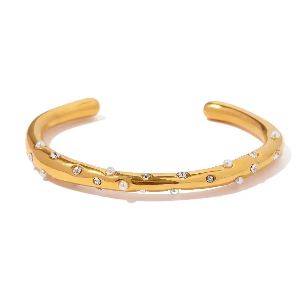 Wavy Open Kada Bracelet