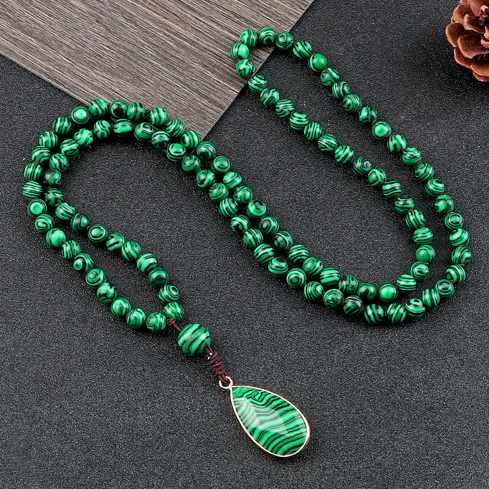 Wholesale 108 Buddha Beads Multi-circle Layer Beads Stone Pendant Bracelet