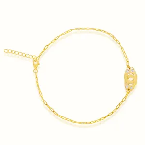 Women's Vermeil Diamond Mini Handcuffs Anklet